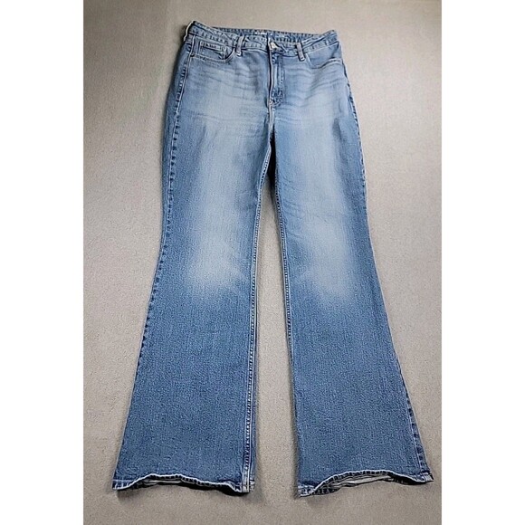 Old Navy Denim - Old Navy Flare Jeans Womens‎ 12 33x31.5  Medium Blue Stretch High Rise Boho